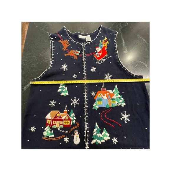 White Stag Embroidered Christmas Full Zip Vest 22W/24W - Picture 12 of 12